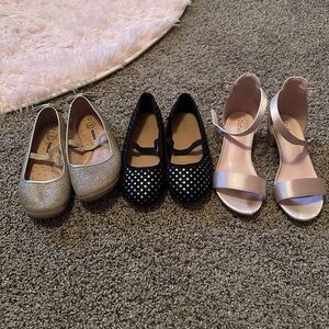 Stylish Kids Shoes Set - Gold, Black, Rose gold